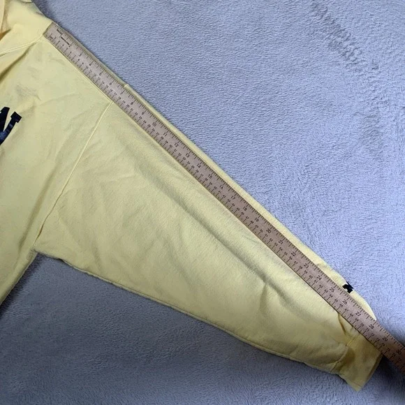 Vintage Michigan Wolverines Hoodie Mens Large Yellow 90s Reverse Weave USA Made - Picture 7 of 8